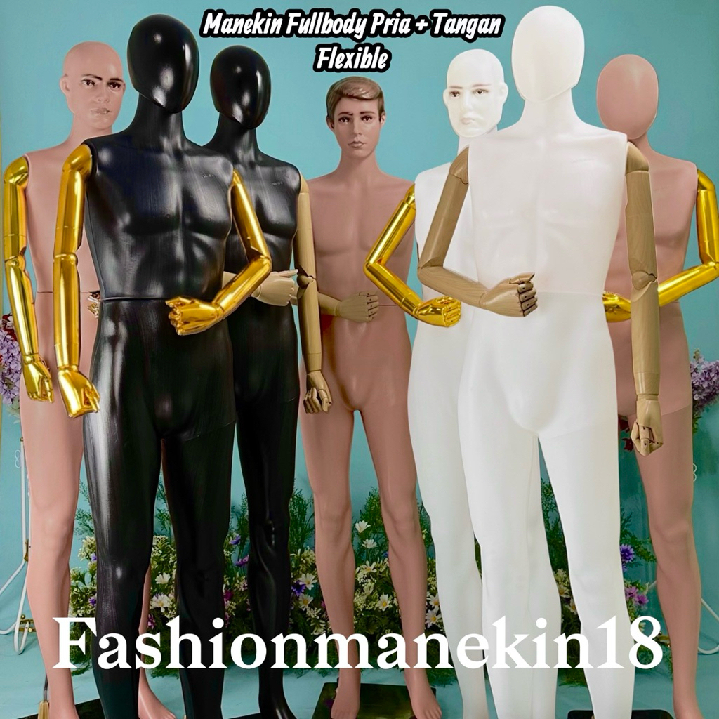 MANEKIN FULLBODY PRIA + TANGAN ROBOT / TANGAN FLEXIBLE