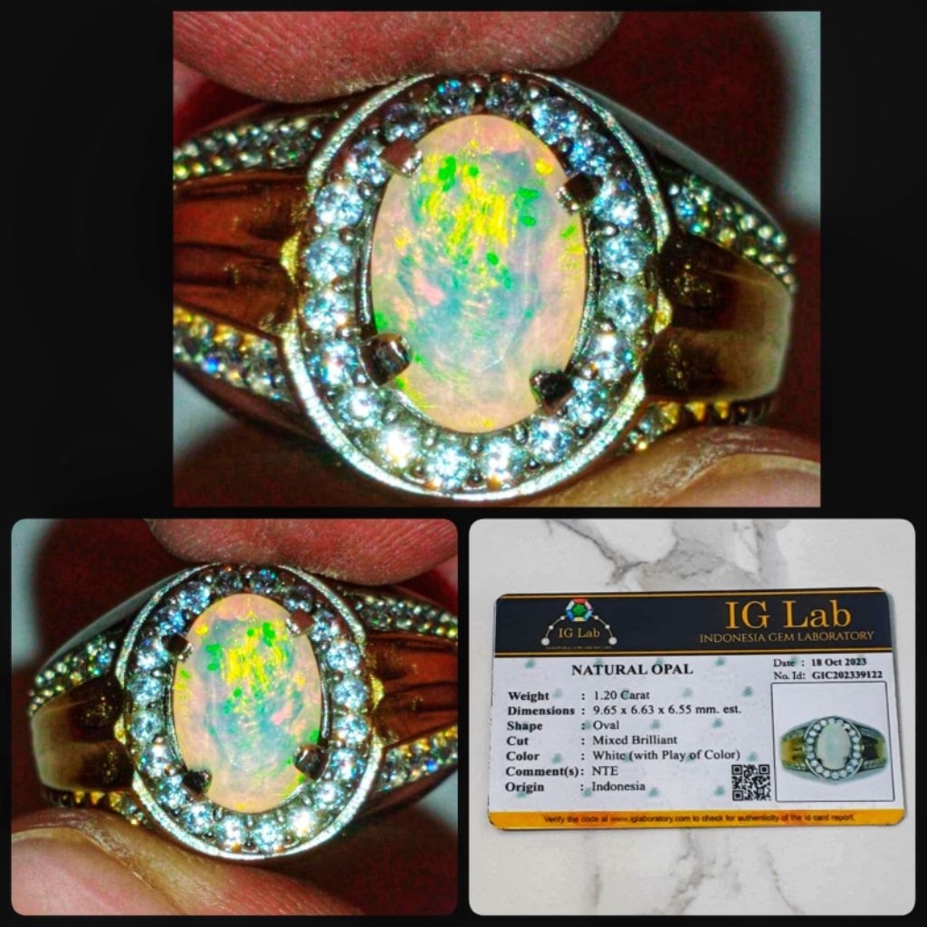 natural batu permata kalimaya opal asli Banten full jarong
