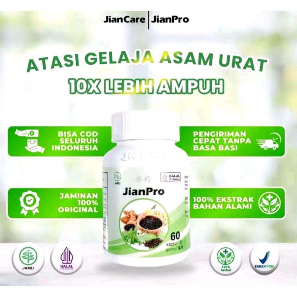Jian Care JIANPRO - Obat Herbal Atasi Nyeri sendi dan Tulang Asam Urat rematik Original