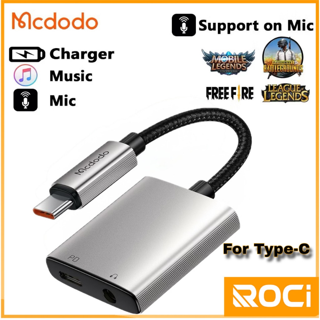 Splitter Type C jack 3,55 mm  Mcdodo - converter Type C - connector Type C - adapter konverter Type 