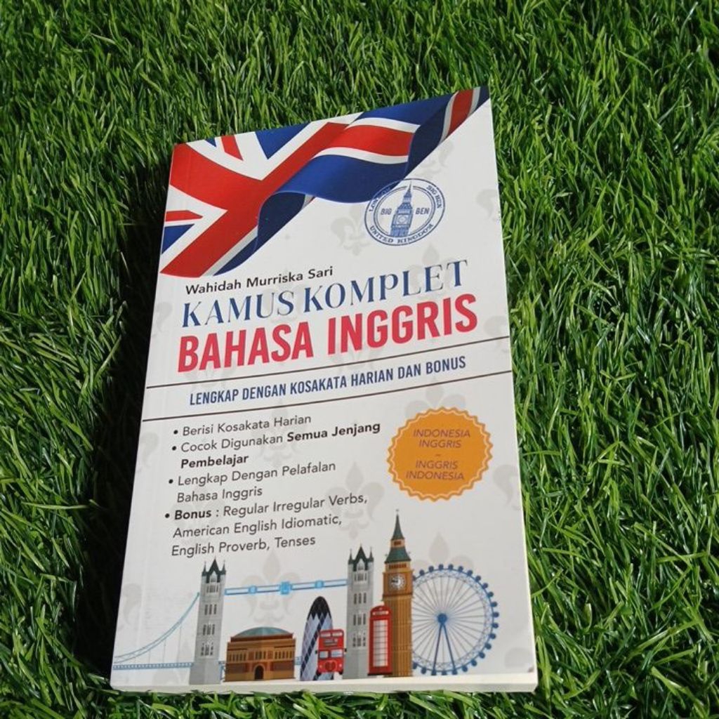 buku kamus komplet bahasa inggris lengkap dengan kosakata harian dan bonus