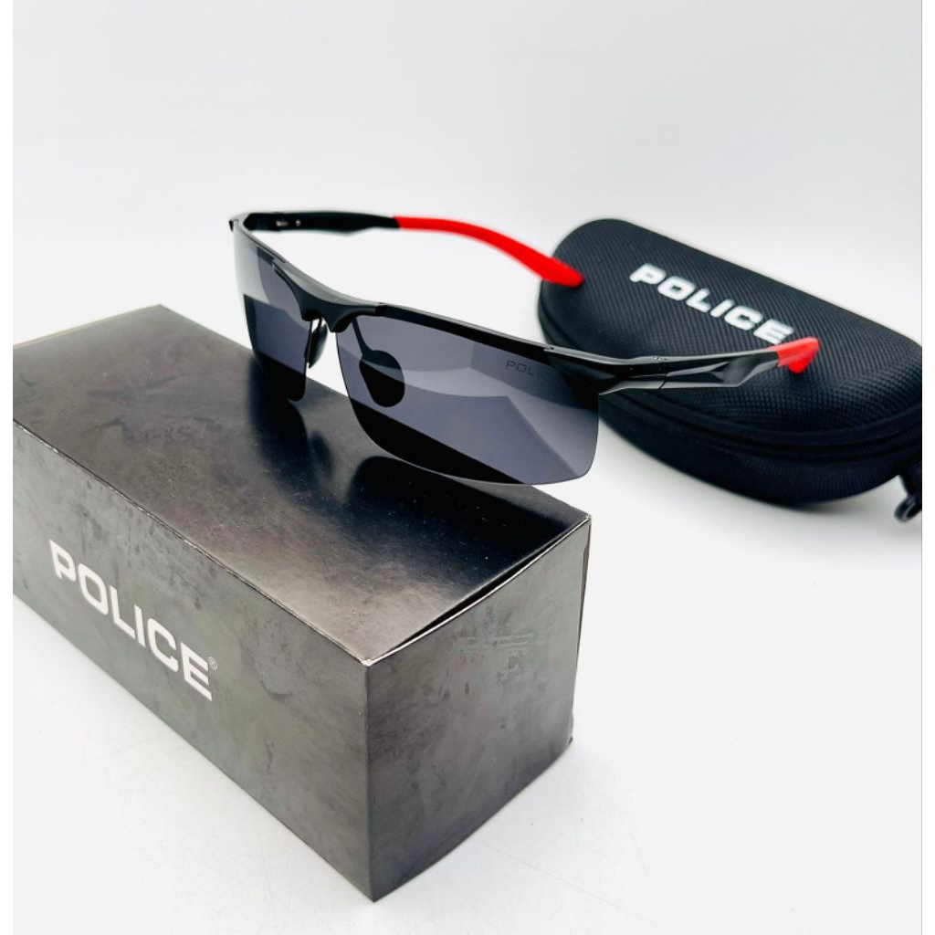 New Sungglass Grade Ori Kacamata Hitam POLICE 1897 Bahan Aluminium Lensa Polarized+UV600 Antiradiasi