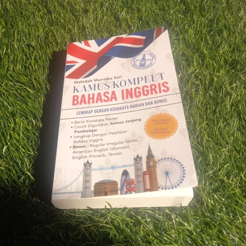 buku kamus komplet bahasa inggris lengkap dengan kosakata harian dan bonus