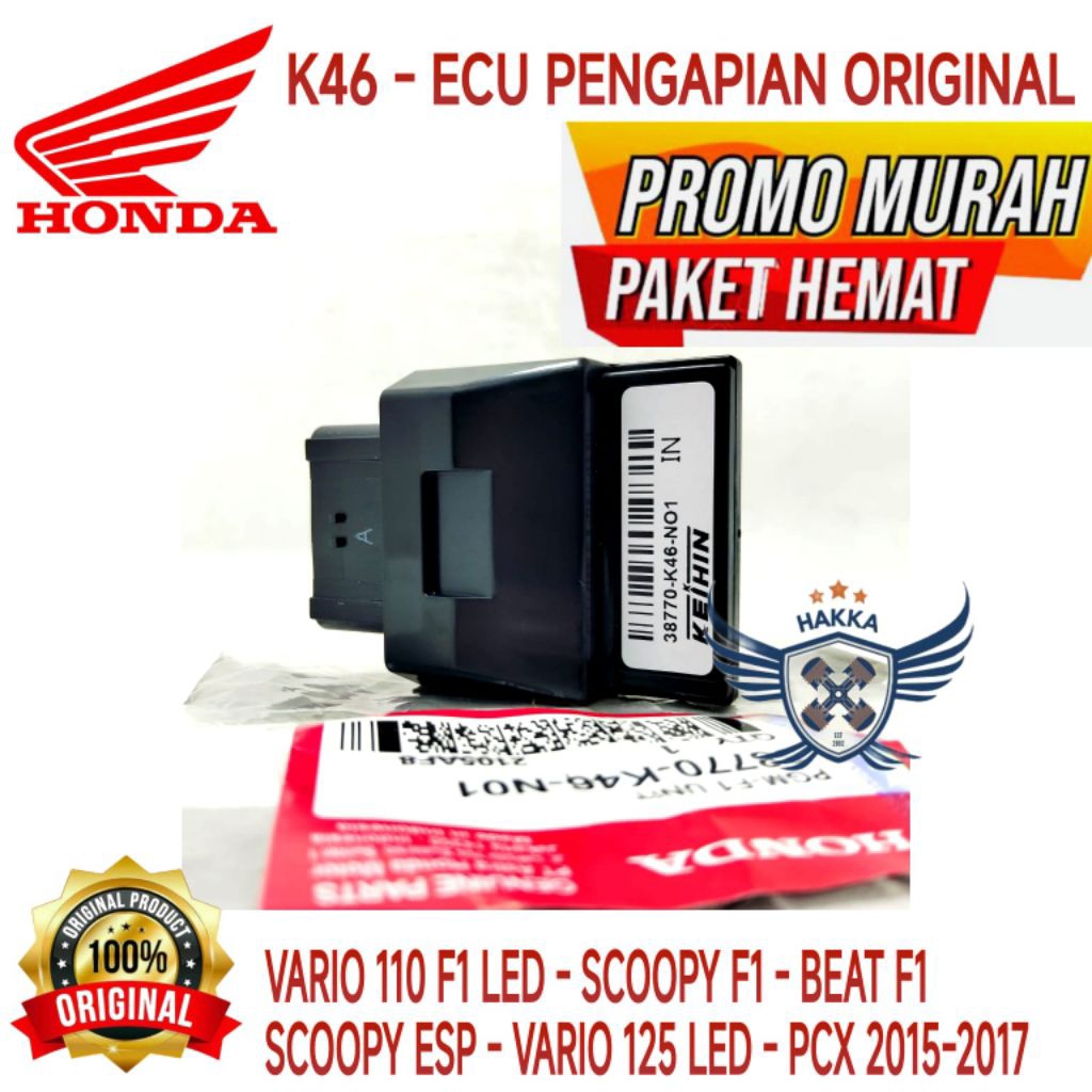 K46 ECU ASLI HONDA VARIO 110 FI, ECU ASLI HONDA BEAT FI, ECU ASLI HONDA SCOOPY FI ,ECU ASLI HONDA VA