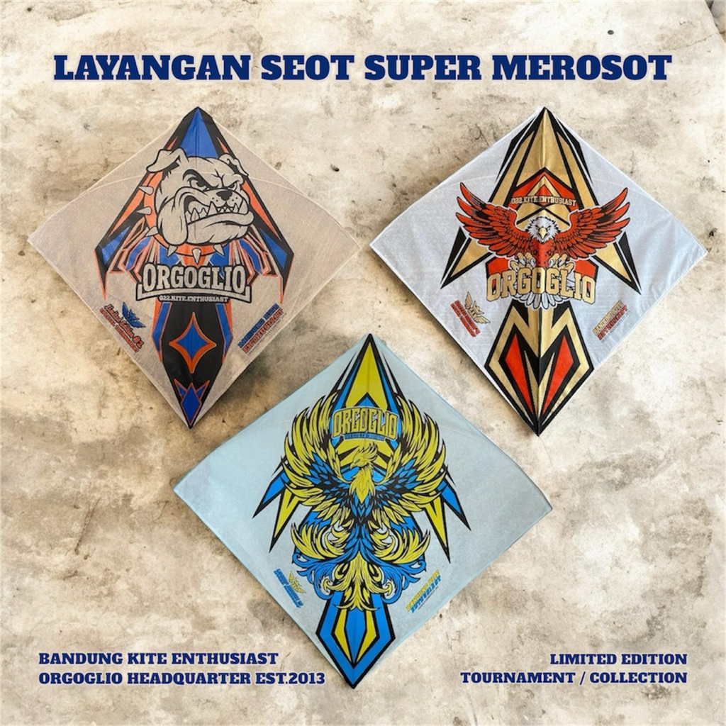 Layangan SEOT SUPER sablon mewah (LIMITED EDITION) special tournament / for collection