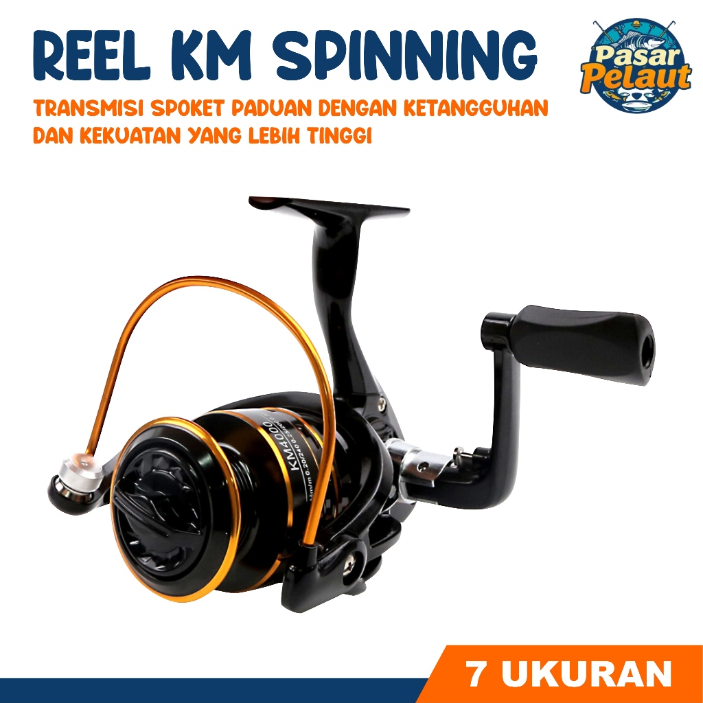 PASAR PELAUT Reel Pancing KM Rell Rill Pancing Katrol Kerekan PancingAluminium