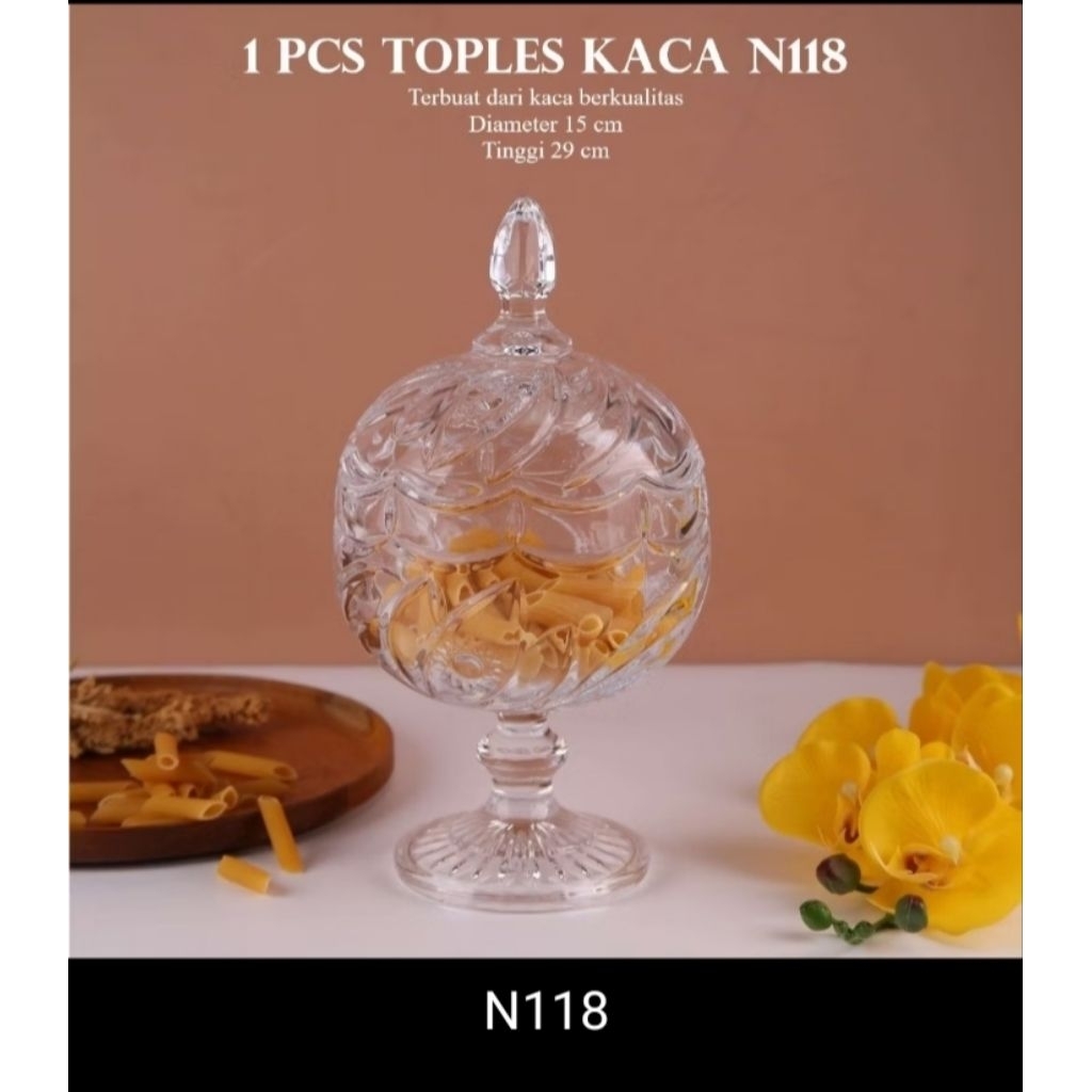 Toples kaca/Tempat Permen kue kering Toples ini Berukuran Besar/Capodimonte