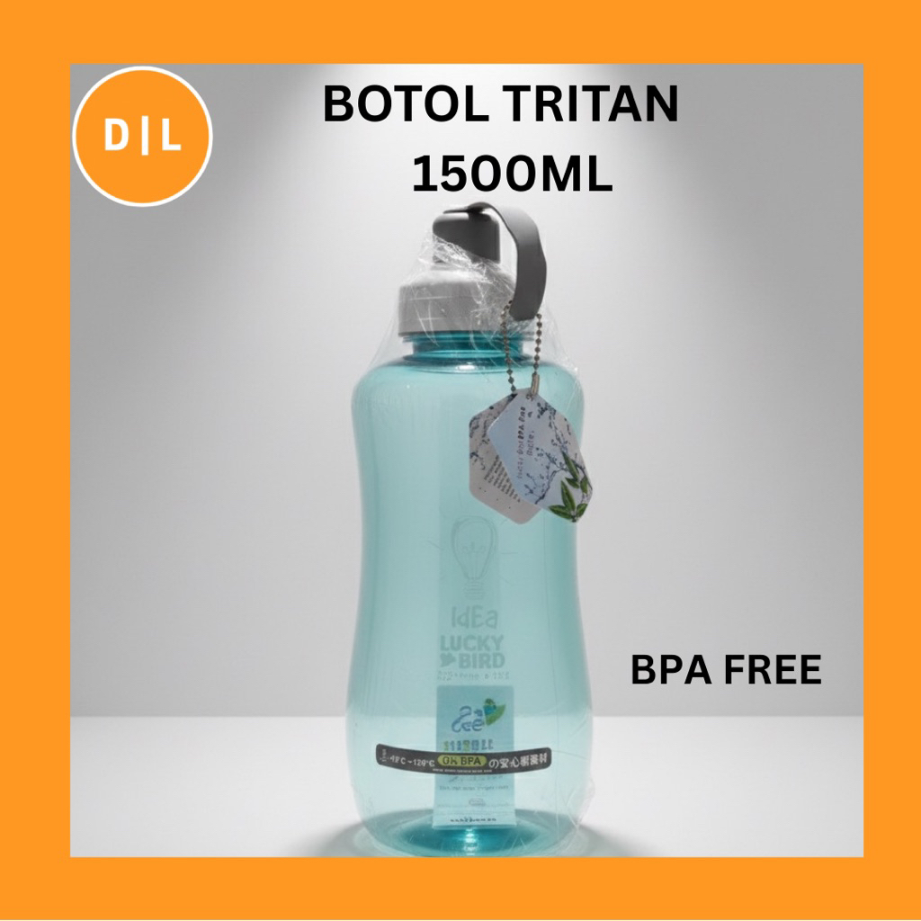 BOTOL MINUM OLAHRAGA 1500ml / tritan bpa free botol keren