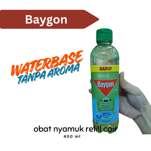 OBAT NYAMUK CAIR BAYGON LIQUID 400 ML REFILL SPRAY SEMPROT TIDAK WANGI