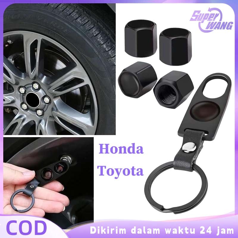 1set Penutup Pentilel Ban Mobil Tutup Pentil Ban Mobil Alumunium Tutupan Pentil Ban Untuk Toyota/Hon