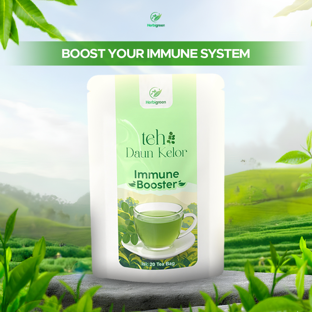Herbigreen Teh Daun Kelor Herbal Detoks Imun Booster teh daun kelor, teh kelor, teh kelor herbal, te