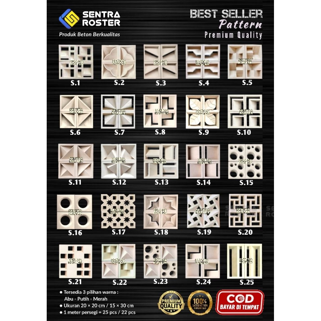 Roster beton anti tampias