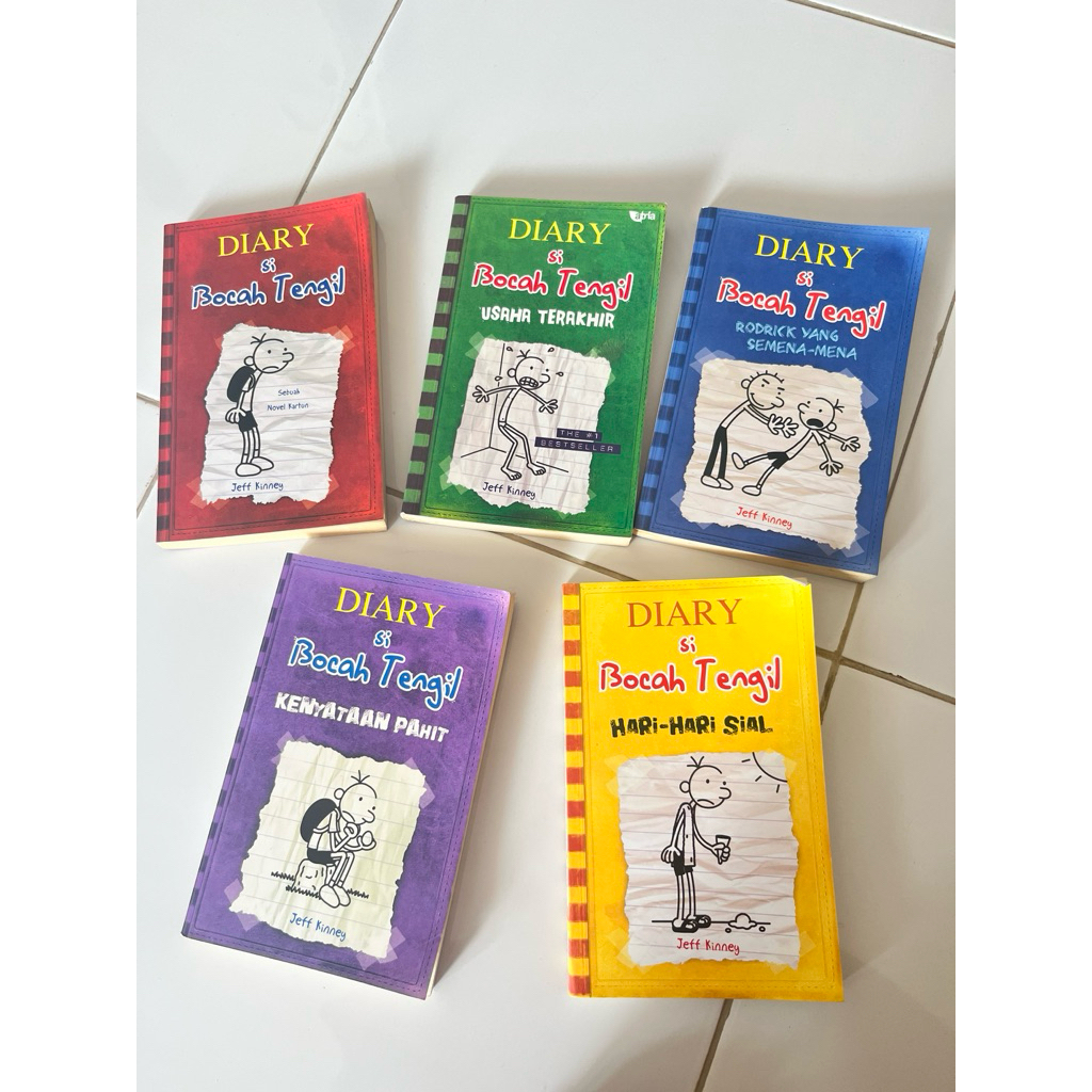 Preloved Set 1-5 Diari si Bocah Tengil (Diary of A Wimpy Kid) versi Bahasa Indonesia