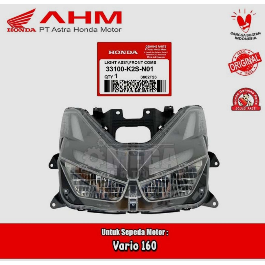 LAMPU DEPAN REFLEKTOR SET VARIO 160 33100 K2S N01