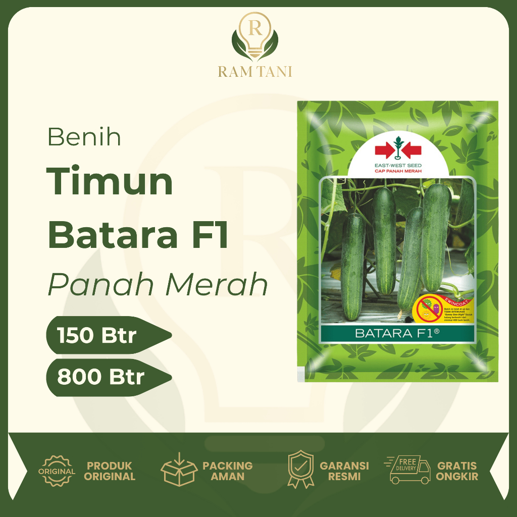 Panah Merah - Benih Timun Mentimun BATARA F1 150/800 Butir Cap Panah Merah