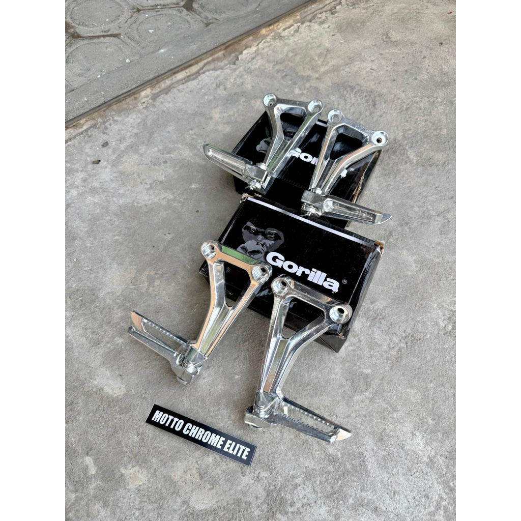 FOOSTEP POSTEP BELAKANG CBR 650 CB 650 CHROME ORIGINAL IMPORT BY GORILLA
