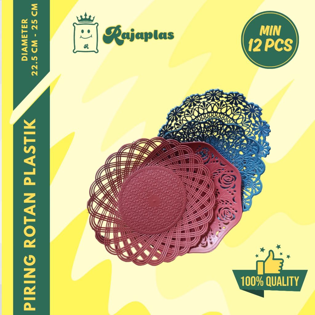 Piring Rotan Plastik Ekonomis | Piring Plastik Ingke