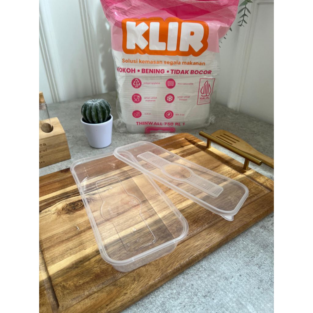Klir Thinwall Long | Klir Thinwall 2 Sekat | Tempat Makanan | Thinwall Transparent