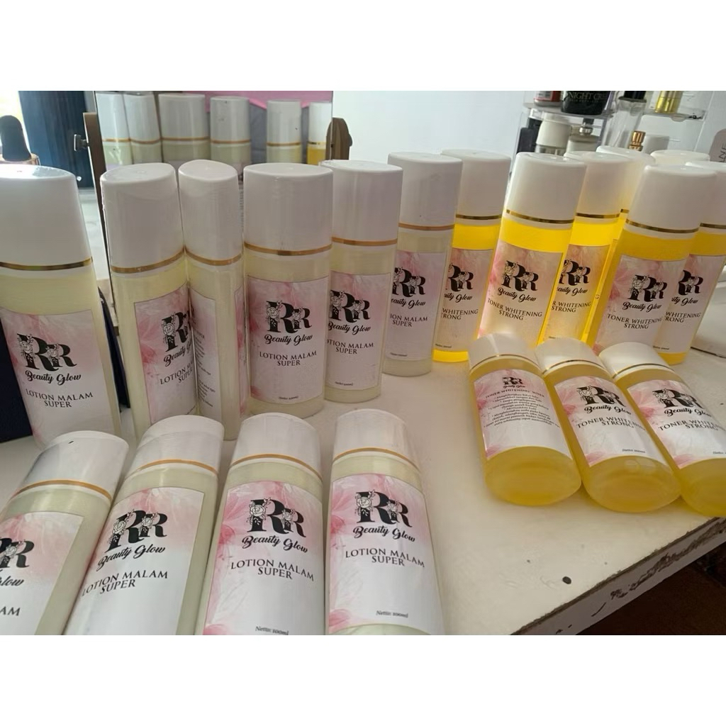 BODY LATION WHITENING NIGHT SUPER AMPUH  ( hb dosting+toner )