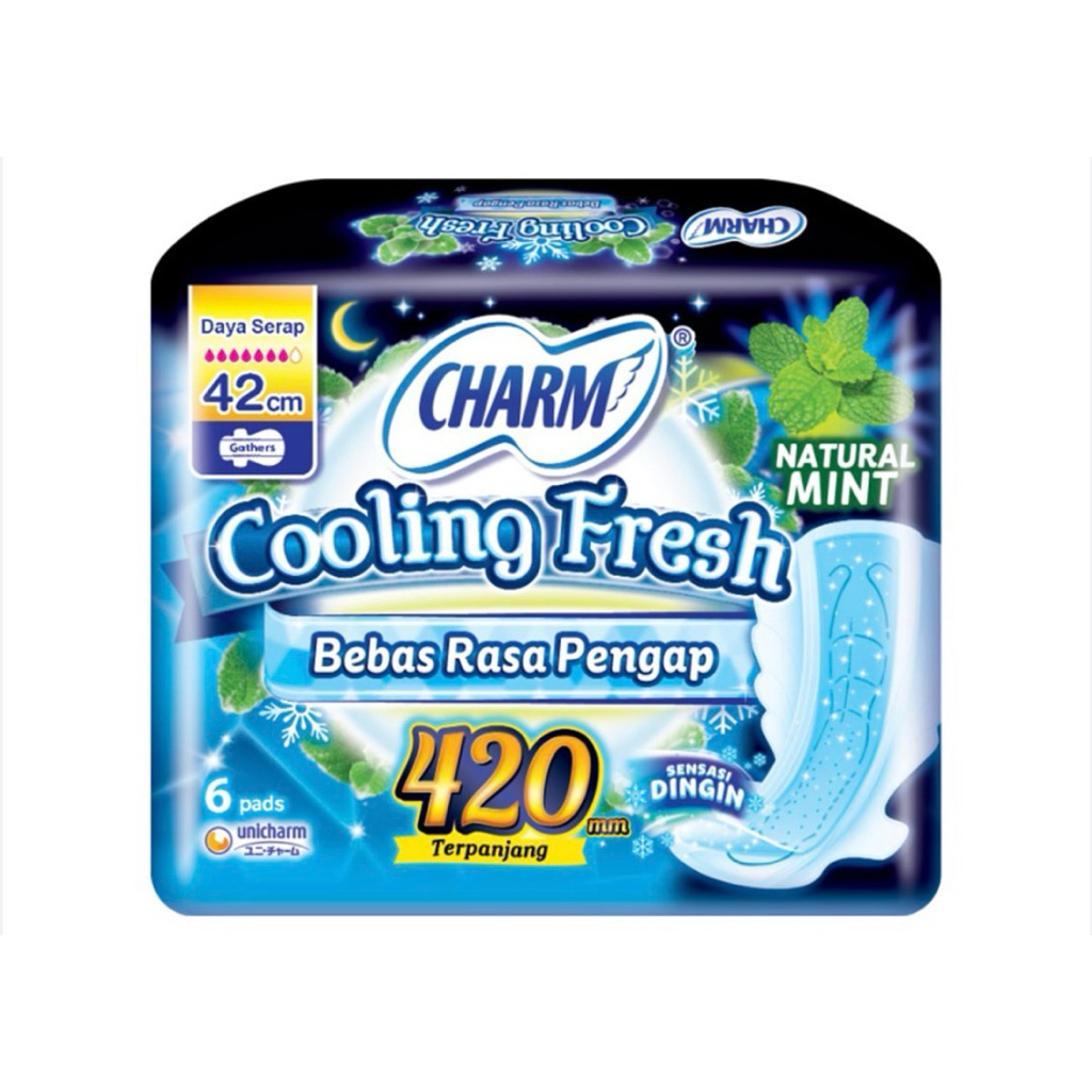 Charm Pembalut Cooling Fresh | Charm Panty Liners Cooling Fresh