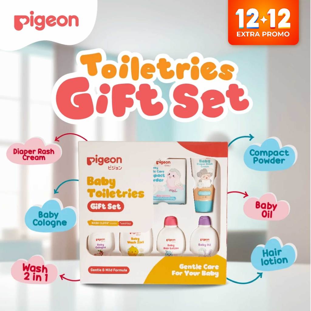 [PROMO 12.12] PIGEON Toiletries Gift Set - PF | Hampers Bayi | Hampers Newborn | Hampers Lahiran | P