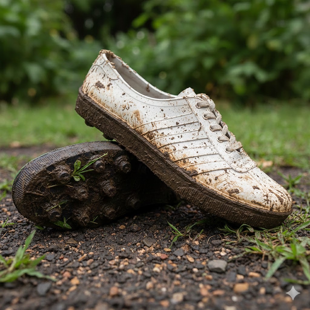 Sepatu Bola SHOGUN POOL Putih Hijau Kuning Sepakbola Cucuk Karet Lokal