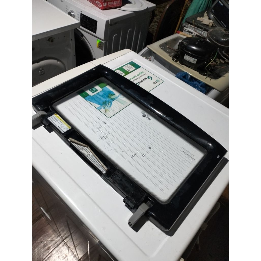 tutup atas mesin cuci LG top loading Inverter copotan ori 7 kg 7,5kg 8 kg 8,5 kg
