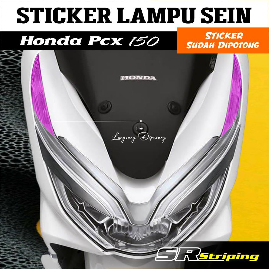 Stiker Lampu Sein Depan PCX 150 | Stiker Lampu Sein PCX 150 Lokal |  Stiker Pelindung Lampu Sein Dep