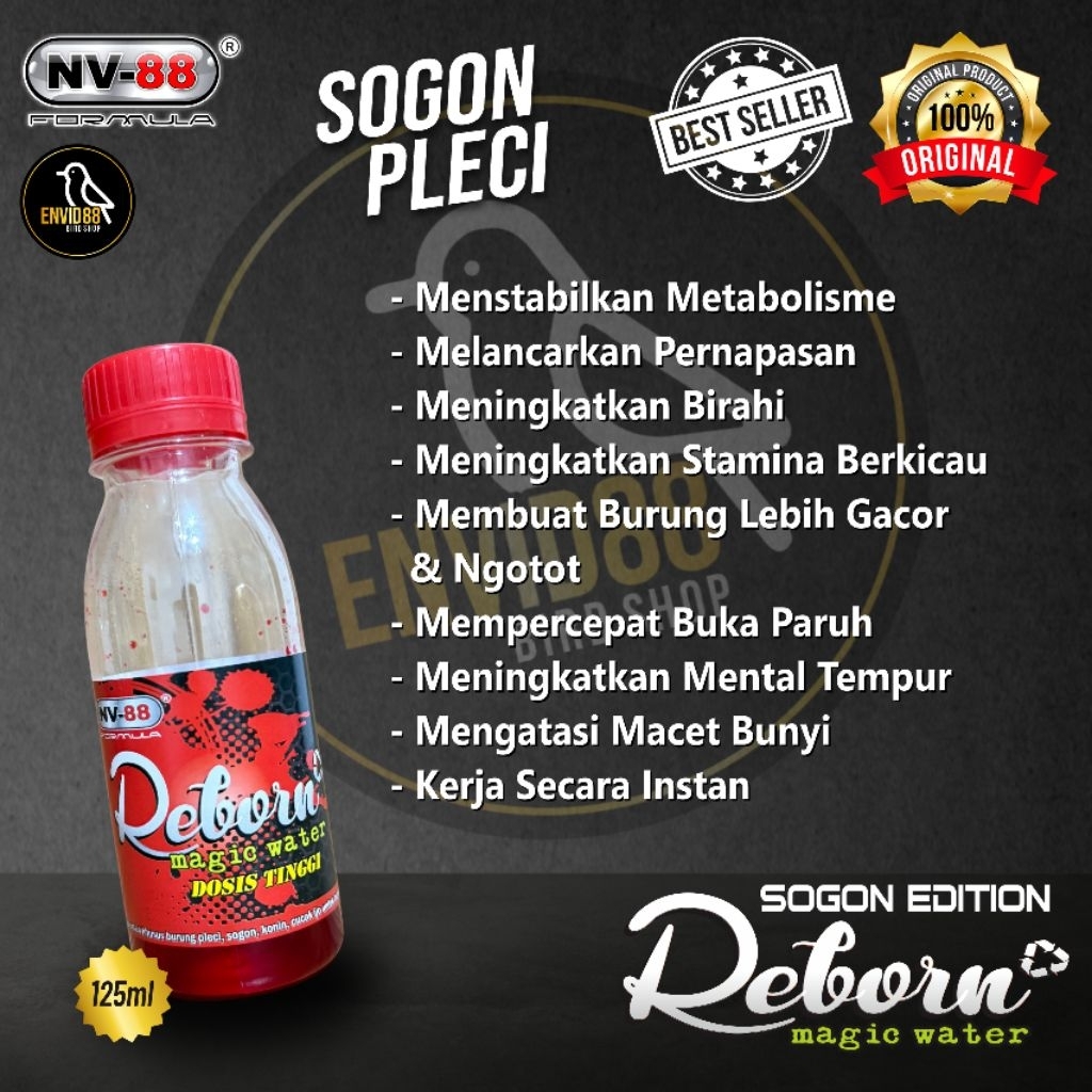 Reborn Magic Water Sogon Edition NV88 formula 125ml Kerja Instan Dosis Lebih Tinggi dari Dextro