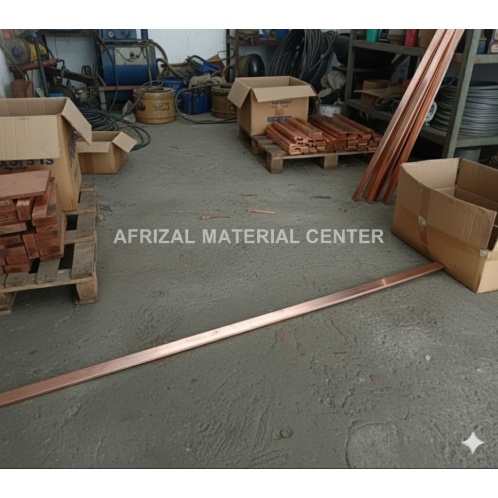 Plat strip tembaga 5mm x 20mm x 2meter | Plat strip tembaga busbar