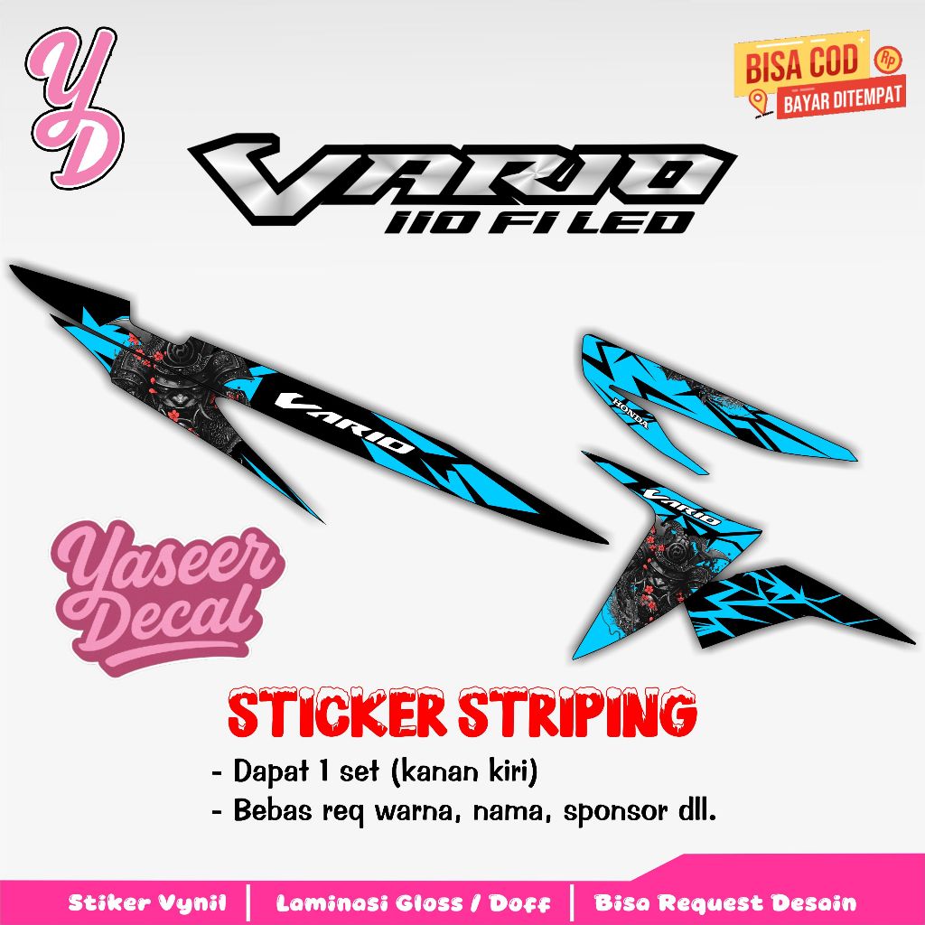 Striping Vario 110 FI - Sticker Striping Variasi Lis Vario 110 FI - Striping Hologram Vario 110 FI -