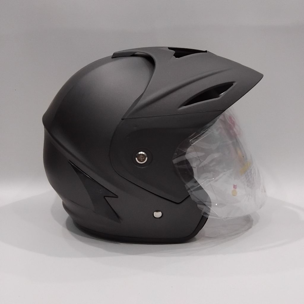 HELM SNI JP5 GUNMETALLDOFT HELM MOTOR DEWASA 1 KACA SNI