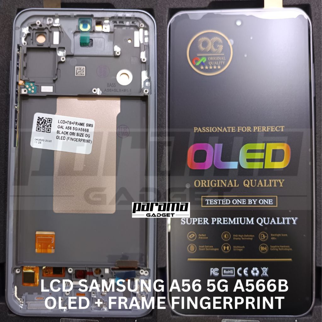 LCD SAMSUNG A56 5G A566B TOUCHSCREEN OLED FINGERPRINT + FRAME ORIGINAL OG