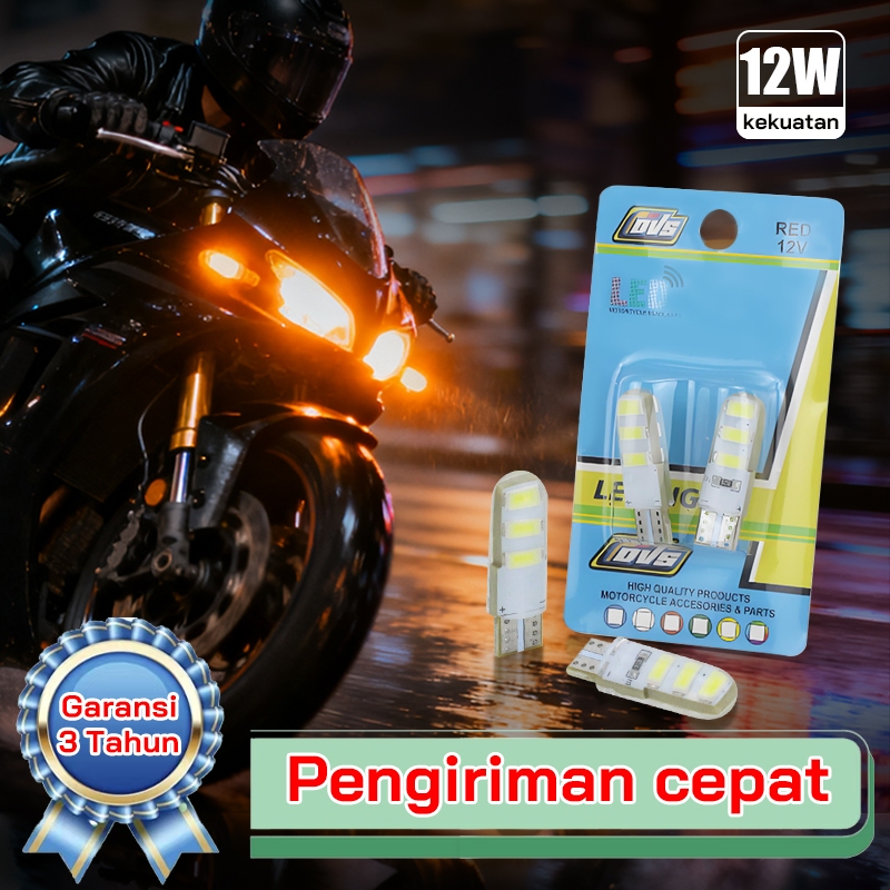Lampu Sein Senja LED T10 3IN1 untuk Motor Mobil - Super Terang,Lampu Jelly Transparan,READY STOCK