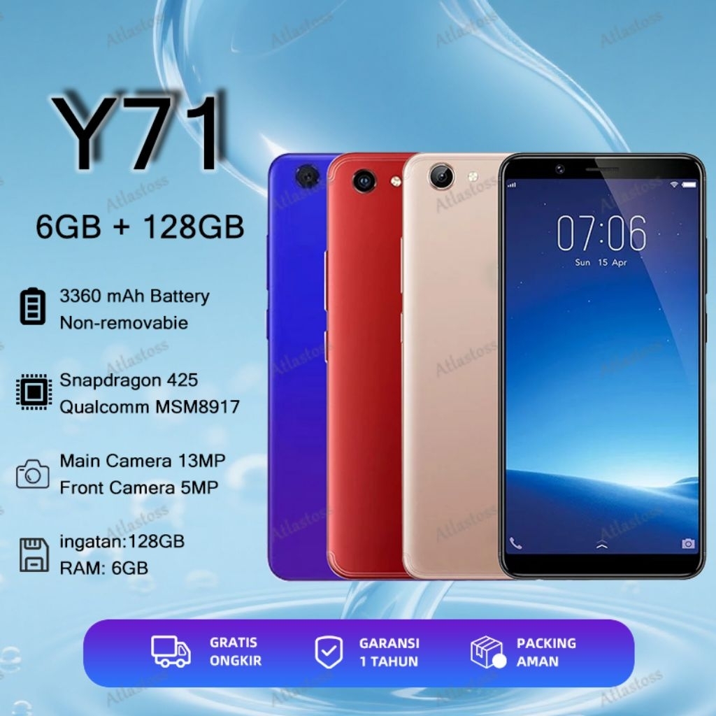 HP BARU VIVO Y71 RAM 6/128 ORIGINAL BERGARANSI 12 BULAN
