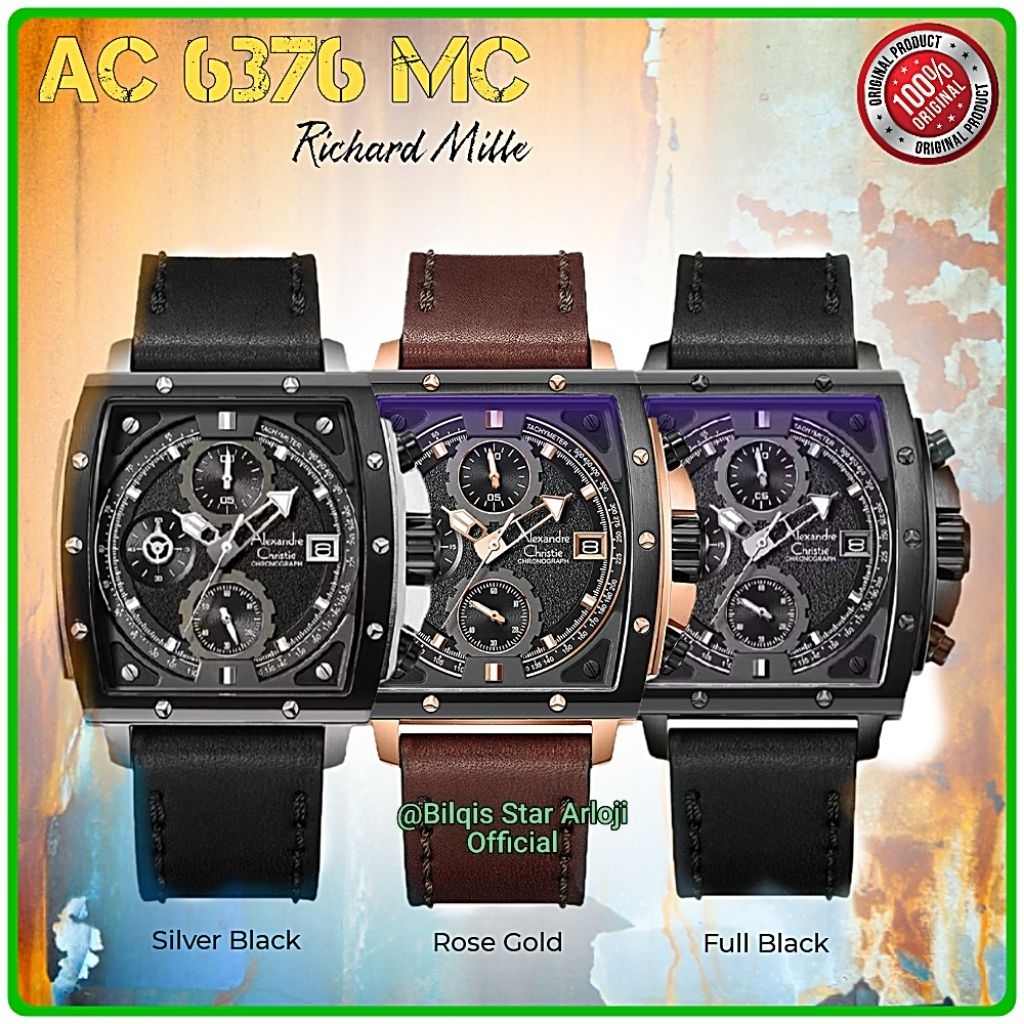Alexandre Christie Pria Kotak Ac 6376 Mc Model RM Tali Kulit Original 100% Variant