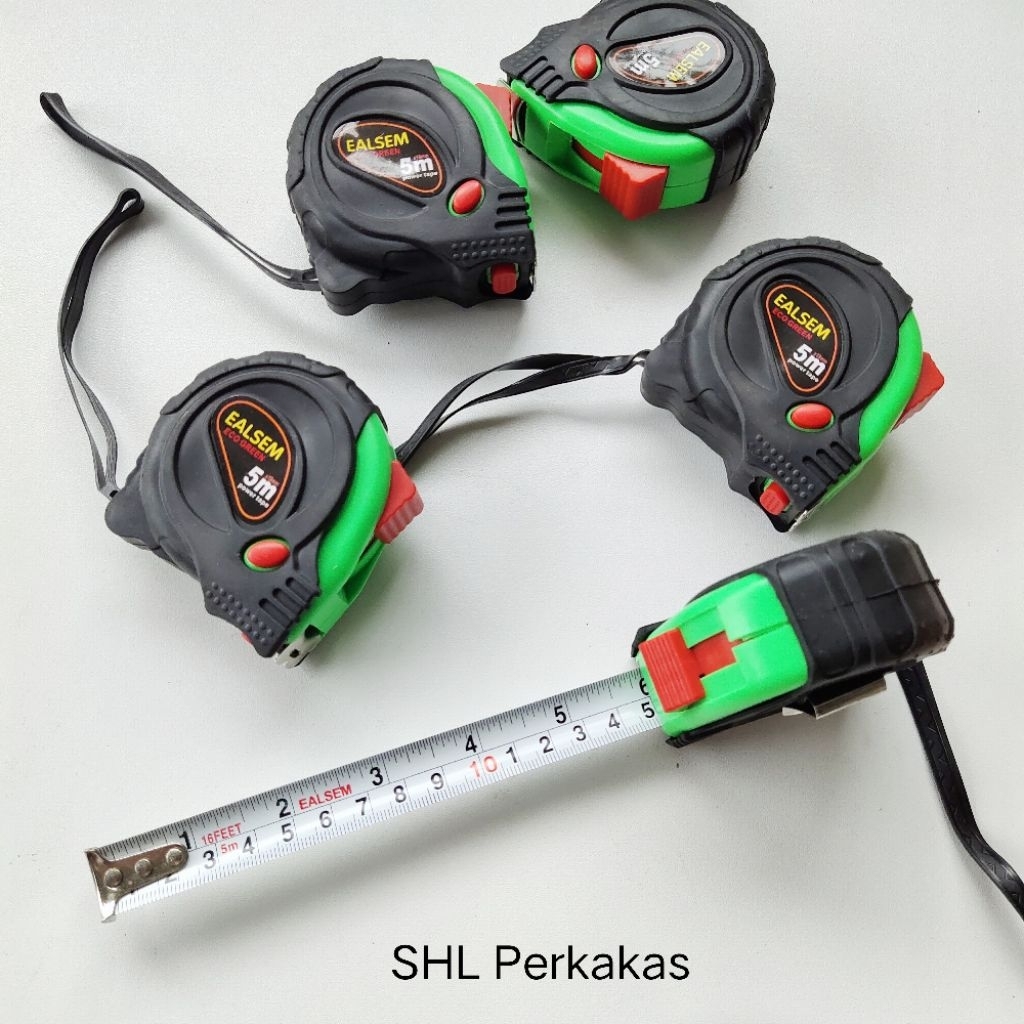METERAN 5 METER - METERAN ROL METERAN WARNA TERANG SERBAGUNA DILAPISI KARET