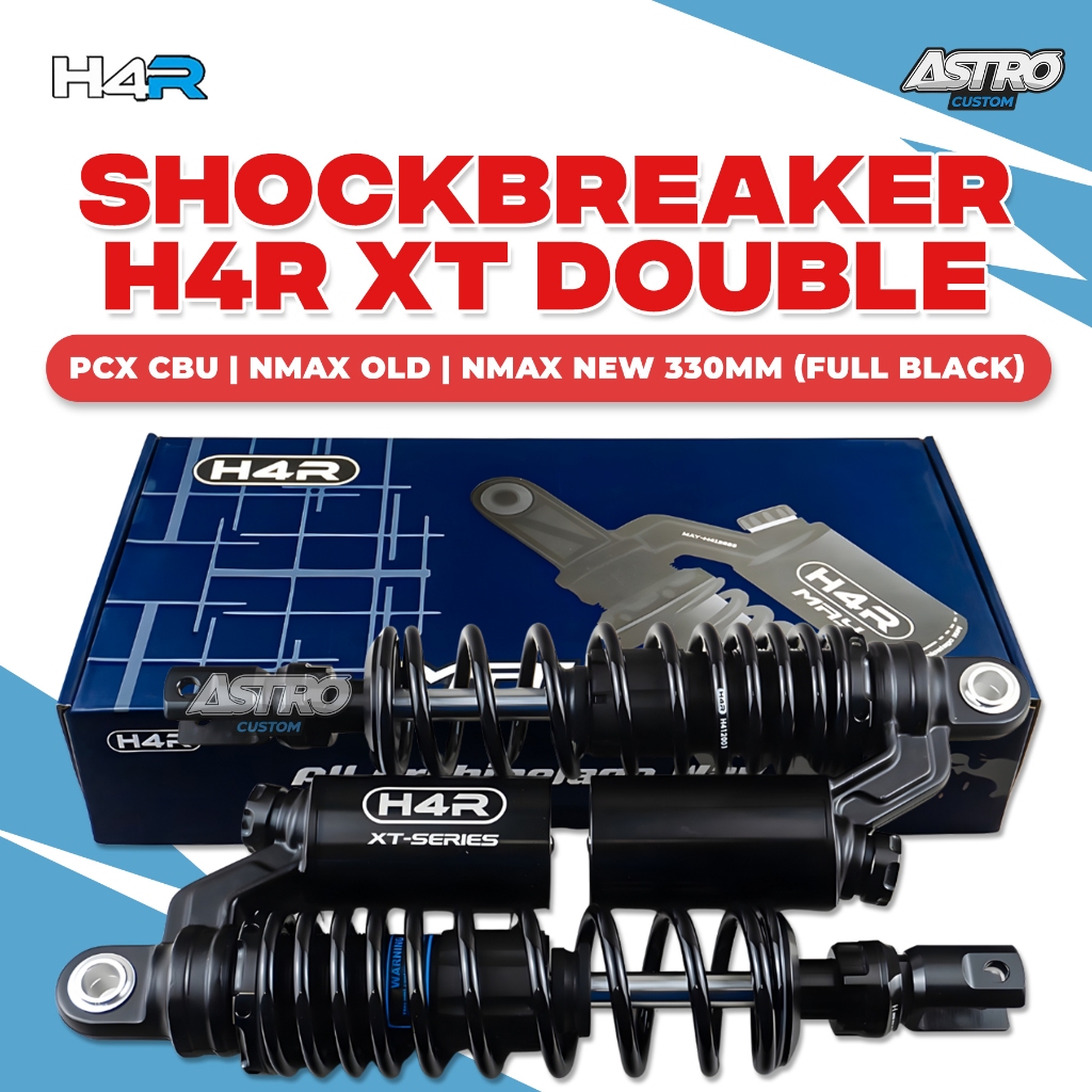 H4R Shockbreaker XT Series Pcx Adv 150 160 Nmax Old New 330MM Double Shock Suspension Belakang Motor