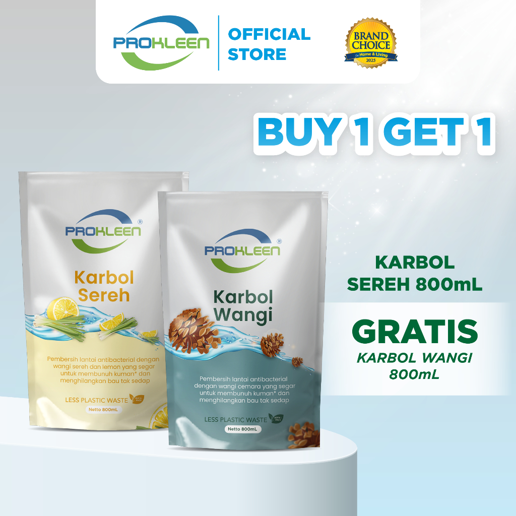 [BUY 1 GET 1] Karbol Sereh PROKLEEN 800mL + FREE Karbol Cemara 800mL