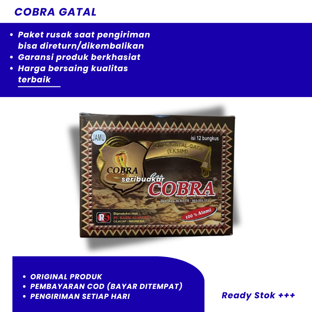 Cobra Gatal Jamu Serbuk Original 12 Sachet