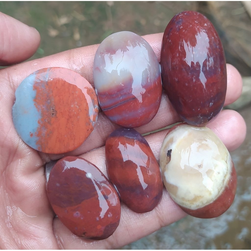 batu akik varian pancawarna batu garut cristal baru pola halus borongan hemat