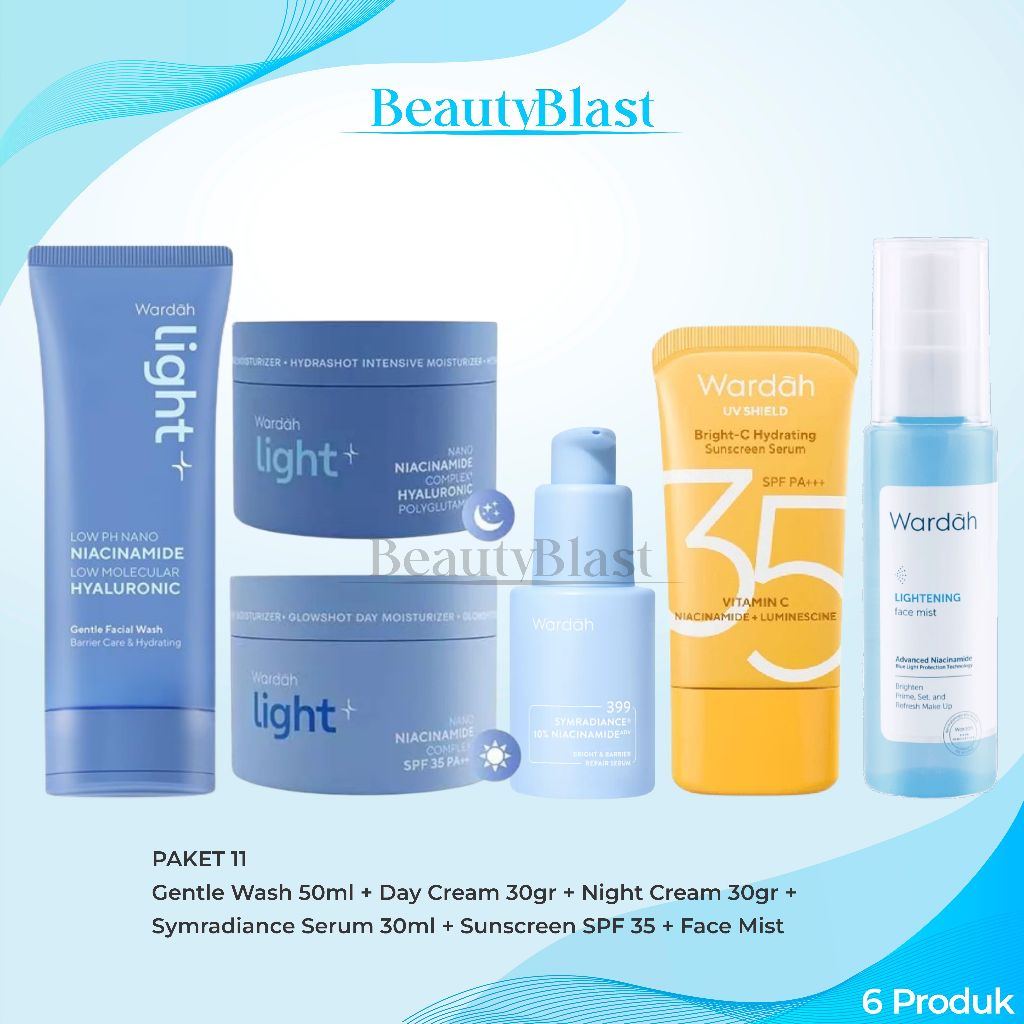 Wardah Lightening Paket Lengkap - Wardah Paket Lightening - Paket Skincare Lightening | BeautyBlast