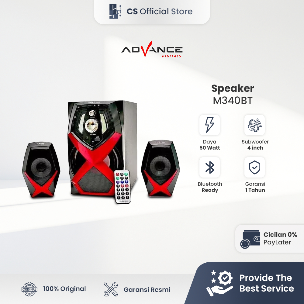 ADVANCE M340BT - Multimedia Speaker with Subwoofer System | Garansi Resmi Advance