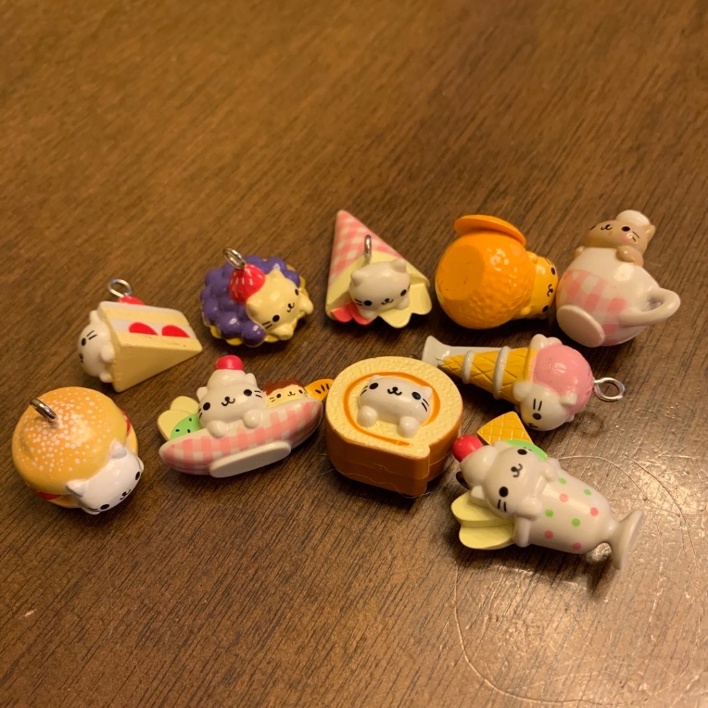 MINI FIGUR NYAN NYAN NYANKO CAFE SAN-X SANX RARE ORIGINAL 2PCS TRINKET GOTOCHI