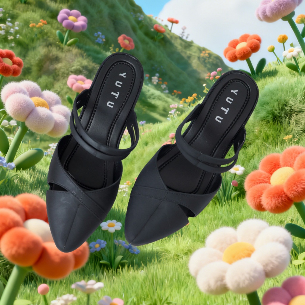 YUTU - Sandal Wanita Wedges / Sandal Jelly Wedges / Sandal Porto Lady Terbaru