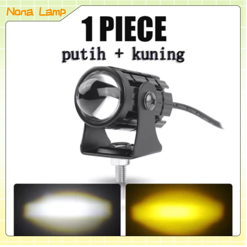 Mini Lampu Tembak D2 Laser Led Motor 2 warna - lampu tembak sorot foglamp mini d2 laser gun/ NonaLam