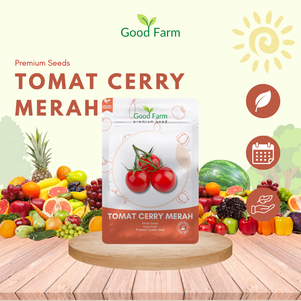 GoodFarm - Benih Tomat Ceri Merah Premium Kemasan Urban Farming