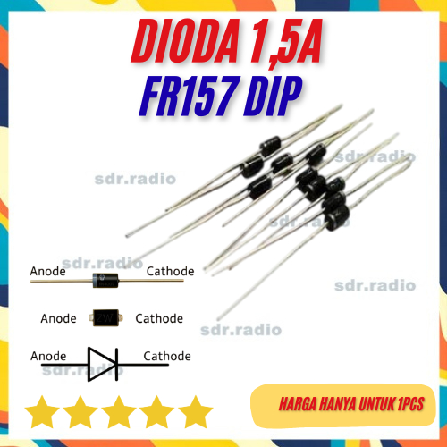 FR157 1.5A 1,5A 1000V dioda diode 1.5 A 1,5 A 1000 V DIODA DIP 1A