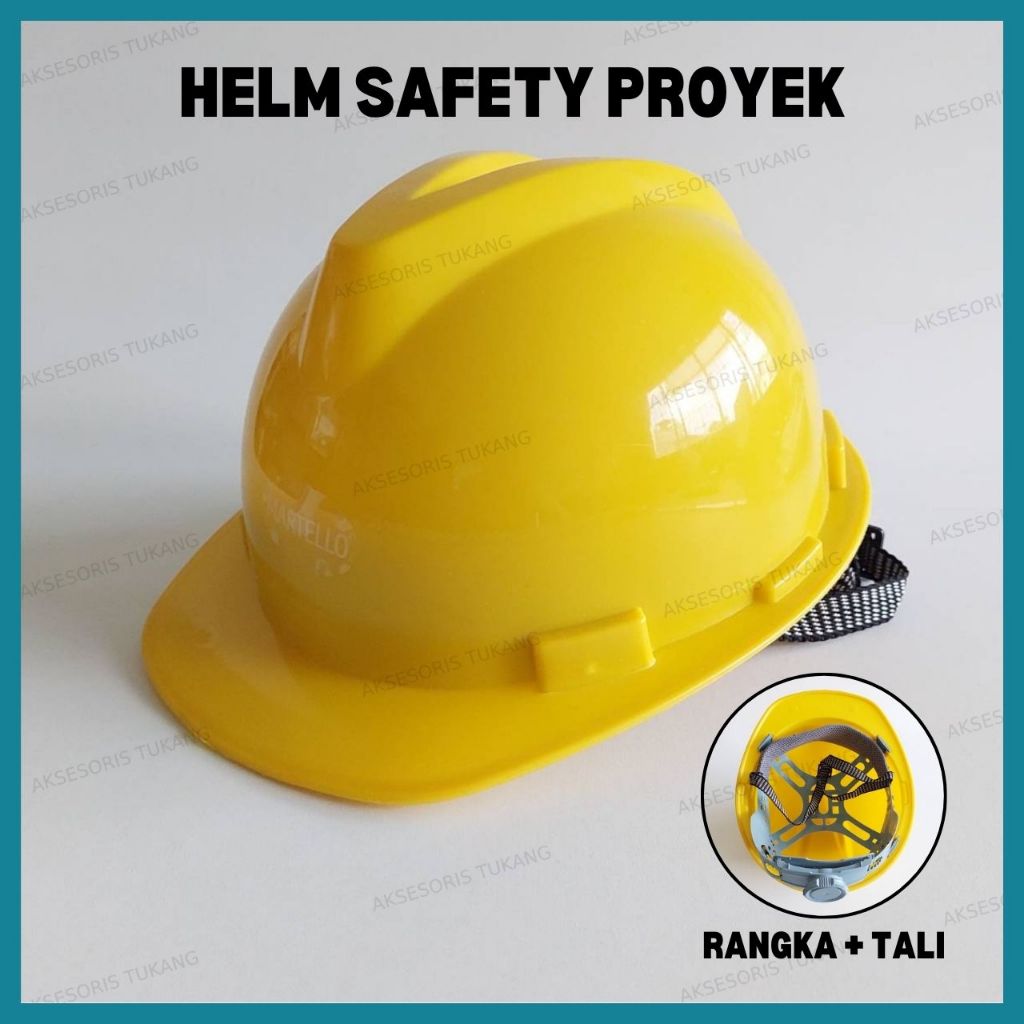 Helm Safety Proyek / Helm Proyek Fastrack Inner Tali Dagu Topi Proyek Safety