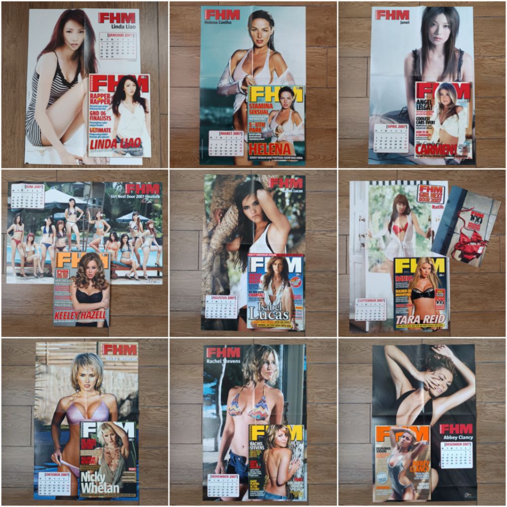 Majalah FHM Indonesia ( For Him Magazine ) edisi tahun 2007 Ada Bonus Poster.